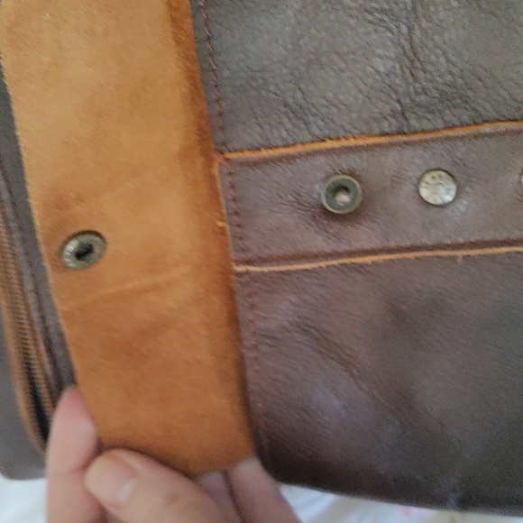 Brown Leather Satchel Purse (no straps) - Picture 4 of 10